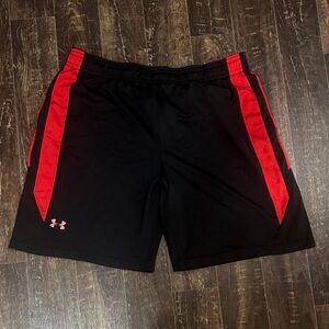 Under Armour Black Shorts with Red Stripes